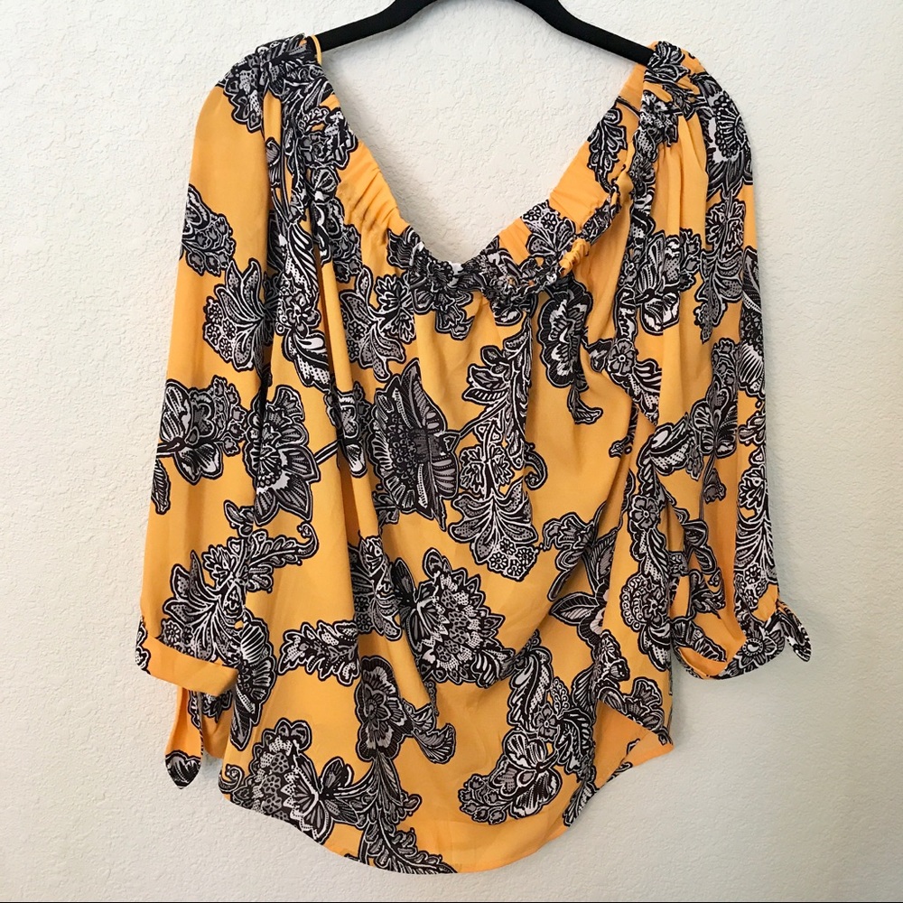 Patterned Off-the-Shoulder Top